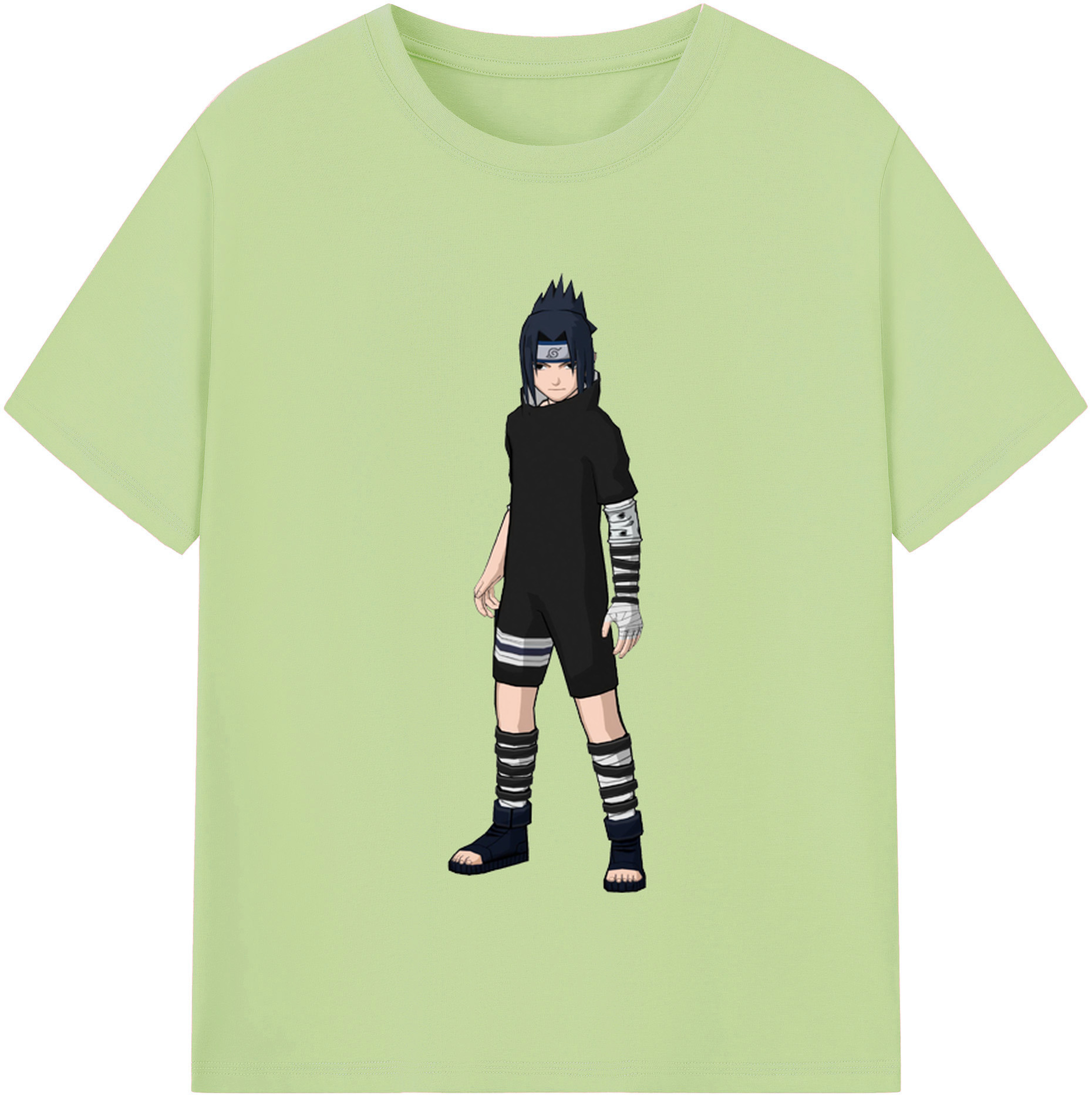 （画像用） NARUTO -ナルト- うちは サスケ Uchiha Sasuke 綿100％半袖Tシャツ（フロントプリント）